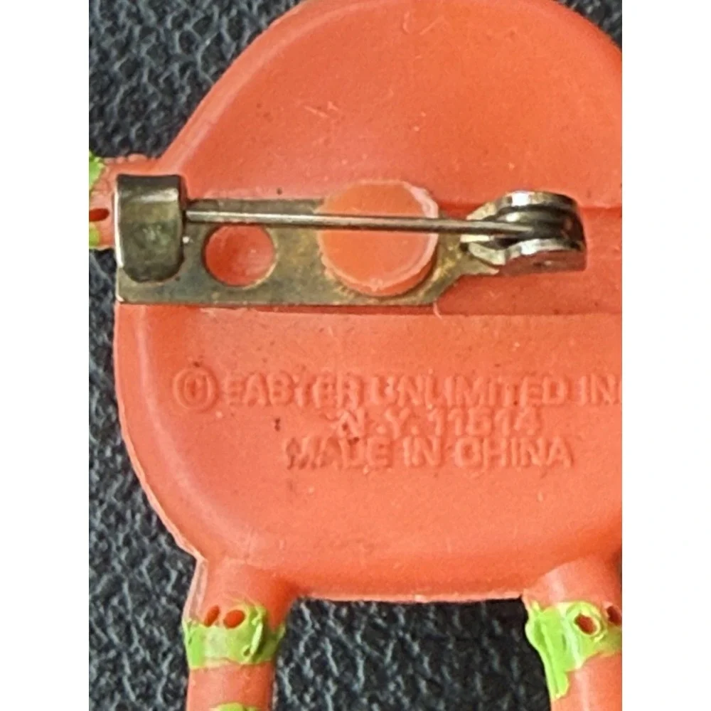 Smiling Jack-O'-Lantern Vintage Pin Brooch Flexible Arms & Legs Easter Unlimited